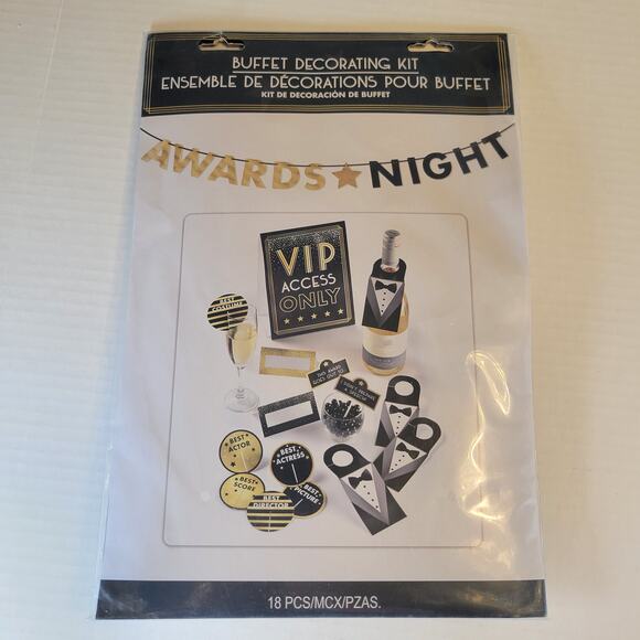 Hollywood Awards Night Party Decor Set Backdrop, Props, Swirls, Napkins and More - Picture 16 of 16